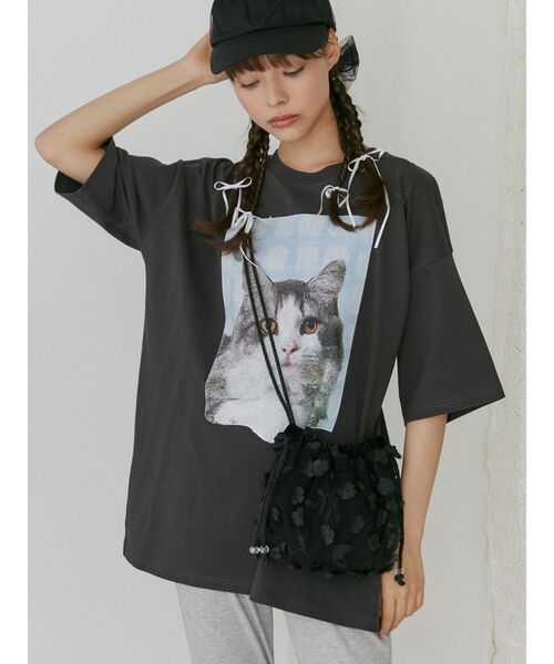 merry jenny（メリージェニー）の「お花咲いたポシェット（ショルダーバッグ・レディース・ブラック/ピンク/オフホワイト・FREE）」の9枚目の写真