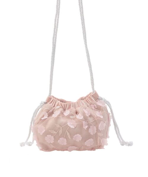 merry jenny（メリージェニー）の「お花咲いたポシェット（ショルダーバッグ・レディース・ブラック/ピンク/オフホワイト・FREE）」の5枚目の写真