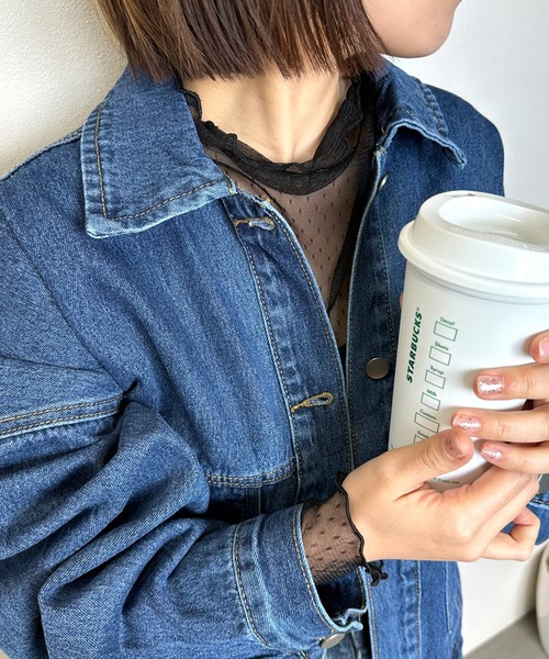 CRB(シーアールビー)の「シアードットロンT(Tシャツ/カットソー・レディース・ベージュ/ブラック/オフホワイト・F)」の13枚目の写真