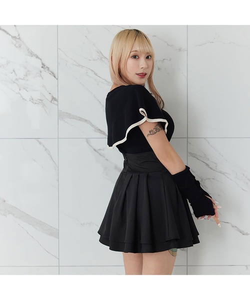 DearMyLoveMillor(ディアマイラブミラー)の「Dollyシルエットスカート(スカート・レディース・ブラック×ゴールド/シルバーグレー/ブラック×シルバー/グレー・SMALL/MEDIUM/LL/LARGE/3L)」の6枚目の写真