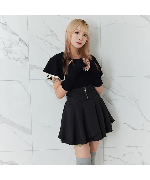DearMyLoveMillor(ディアマイラブミラー)の「Dollyシルエットスカート(スカート・レディース・ブラック×ゴールド/シルバーグレー/ブラック×シルバー/グレー・SMALL/MEDIUM/LL/LARGE/3L)」の8枚目の写真