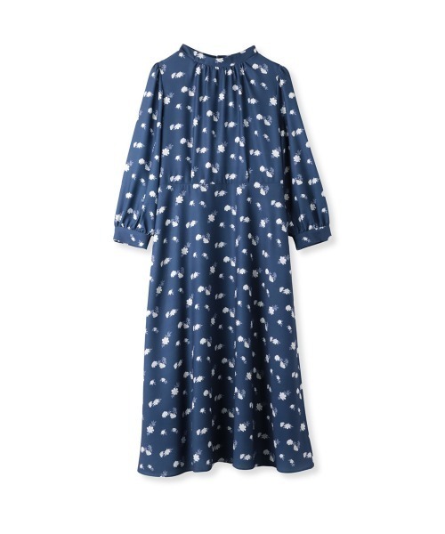 ketty（ケティ）の「フラワープリントギャザーフレアワンピース（ワンピース・レディース・アイボリー/ダークネイビー・M）」の2枚目の写真