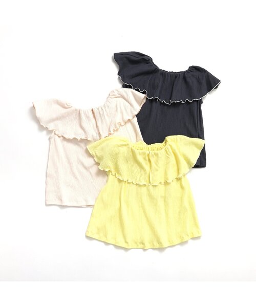 BREEZE（ブリーズ）の「2WAYフリフリトップス（シャツ/ブラウス・キッズ・アイボリー/チャコール/イエロー・80/90/100/110/120/130/140）」の8枚目の写真