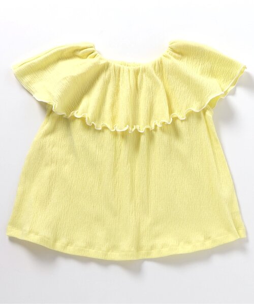 BREEZE（ブリーズ）の「2WAYフリフリトップス（シャツ/ブラウス・キッズ・アイボリー/チャコール/イエロー・80/90/100/110/120/130/140）」の6枚目の写真