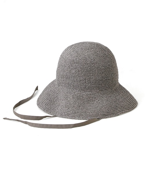 Odds(オッズ)の「odds PLAIN RIBBON HAT オッズ プレーン リボン ストローハット 麦わら帽子 折りたたみ(ハット・レディース・ナチュラル/グレー・FREE)」の8枚目の写真