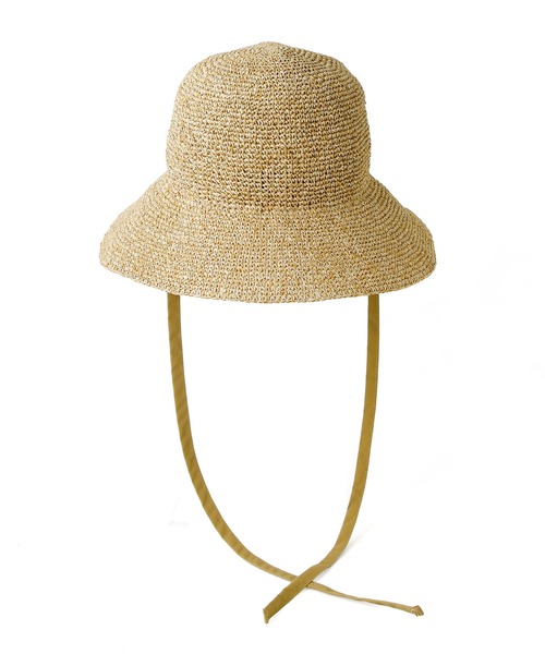 Odds(オッズ)の「odds PLAIN RIBBON HAT オッズ プレーン リボン ストローハット 麦わら帽子 折りたたみ(ハット・レディース・ナチュラル/グレー・FREE)」の9枚目の写真
