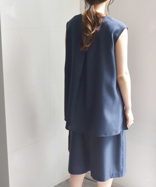 【セール】SHIPS any:〈洗濯機可能〉リネンライク ブラウス × キュロットパンツ セットアップ（セットアップ）｜SHIPS any（シップス エニィ）