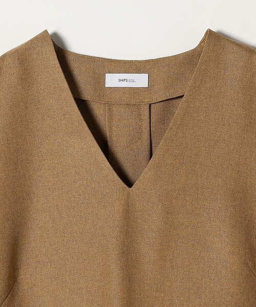 【セール】SHIPS any:〈洗濯機可能〉リネンライク ブラウス × キュロットパンツ セットアップ（セットアップ）｜SHIPS any（シップス エニィ）