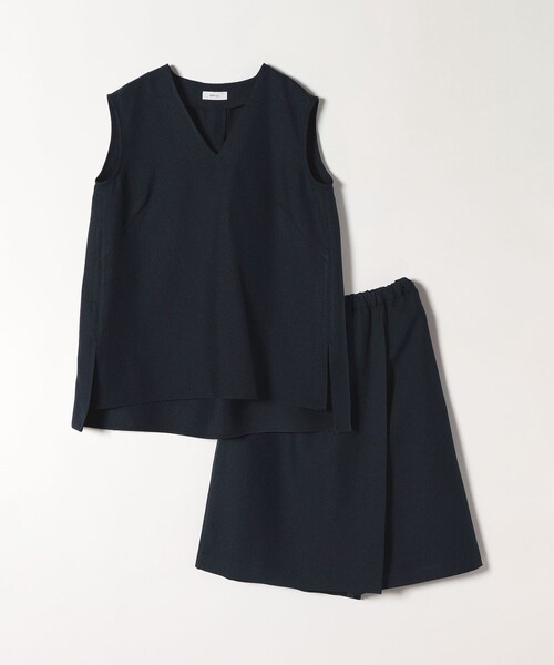 【セール】SHIPS any:〈洗濯機可能〉リネンライク ブラウス × キュロットパンツ セットアップ（セットアップ）｜SHIPS any（シップス エニィ）