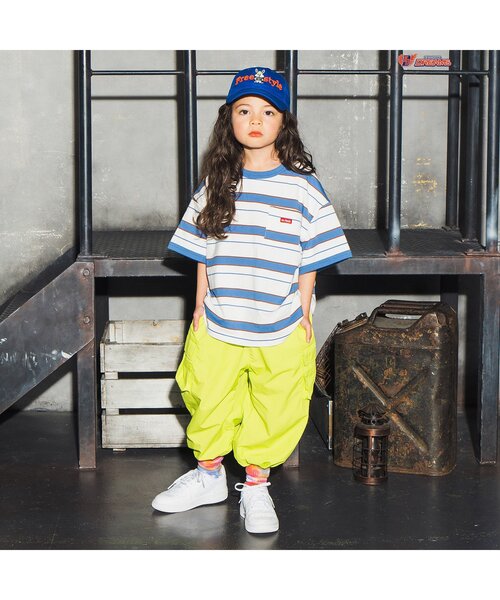 BREEZE（ブリーズ）の「【BREEZE NEW JACK】マルチボーダー半袖Tシャツ_90～160cm展開_一部WEB限定サイズ（Tシャツ/カットソー・キッズ・ブルー/チャコール/イエロー/グリーン/レインボー・90/100/110/120/130/140/150/160）」の6枚目の写真