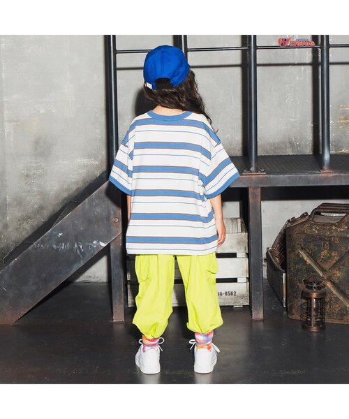 BREEZE（ブリーズ）の「【BREEZE NEW JACK】マルチボーダー半袖Tシャツ_90～160cm展開_一部WEB限定サイズ（Tシャツ/カットソー・キッズ・ブルー/チャコール/イエロー/グリーン/レインボー・90/100/110/120/130/140/150/160）」の7枚目の写真