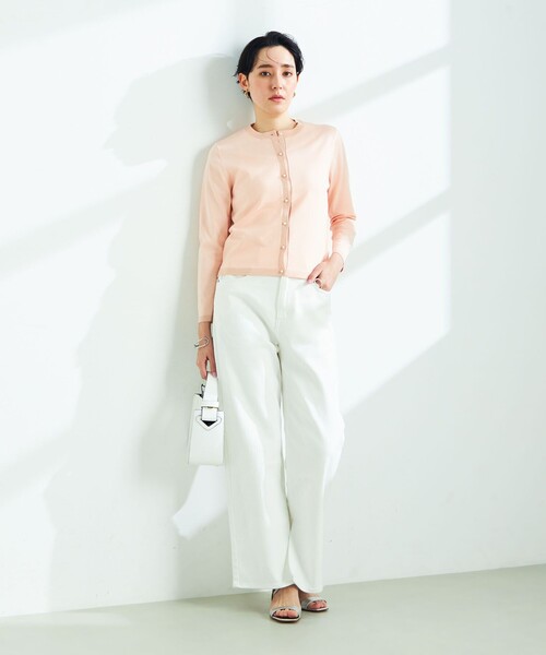 NOLLEY’S Sophi(ノーリーズソフィ)の「《手洗い可能》ラメ配色クルーネックカーディガン(カーディガン/ボレロ・レディース・シルバー/ブラック/ゴールド/サーモンピンク・38/36)」の20枚目の写真