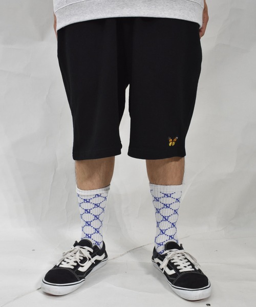 DOUBLE STEAL（ダブルスティール）の「バタフライワッペンスウェットハーフパンツ（スウェットパンツ・メンズ・アッシュグレー/ブラック/ネイビー・MEDIUM/LARGE/X-LARGE）」の11枚目の写真