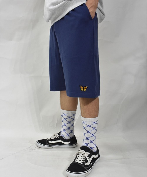 DOUBLE STEAL（ダブルスティール）の「バタフライワッペンスウェットハーフパンツ（スウェットパンツ・メンズ・アッシュグレー/ブラック/ネイビー・MEDIUM/LARGE/X-LARGE）」の14枚目の写真