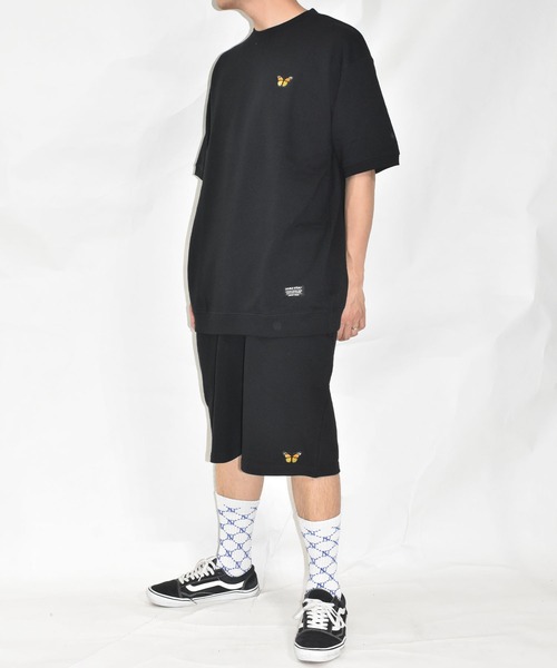 DOUBLE STEAL（ダブルスティール）の「バタフライワッペンスウェットハーフパンツ（スウェットパンツ・メンズ・アッシュグレー/ブラック/ネイビー・MEDIUM/LARGE/X-LARGE）」の18枚目の写真