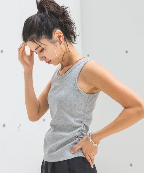 HEREIAM(ヘレイアム)の「【HEREIAM】ギャザーリブタンク(タンクトップ・レディース・ホワイト/グレー/ブラック・FREE)」の3枚目の写真