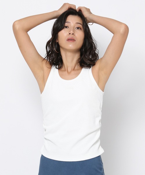 HEREIAM(ヘレイアム)の「【HEREIAM】ギャザーリブタンク(タンクトップ・レディース・ホワイト/グレー/ブラック・FREE)」の1枚目の写真