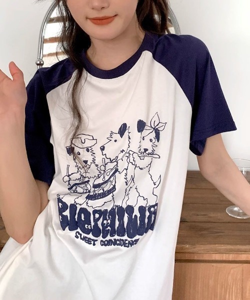 GEMEDA（ジェメダ）の「新色追加/猫 プリント半袖Tシャツ（Tシャツ/カットソー・レディース・ライトグレー/ホワイト・M）」の8枚目の写真