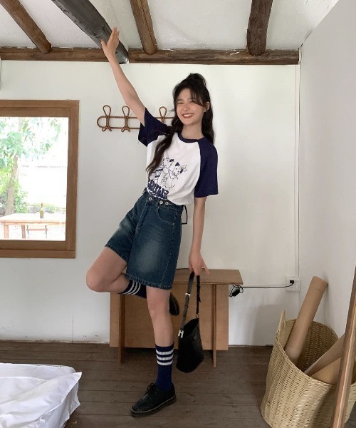 GEMEDA（ジェメダ）の「新色追加/猫 プリント半袖Tシャツ（Tシャツ/カットソー・レディース・ライトグレー/ホワイト・M）」の12枚目の写真