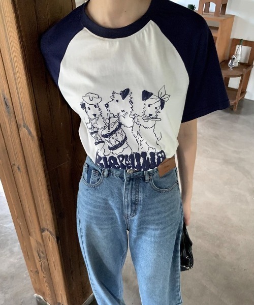 GEMEDA（ジェメダ）の「新色追加/猫 プリント半袖Tシャツ（Tシャツ/カットソー・レディース・ライトグレー/ホワイト・M）」の14枚目の写真