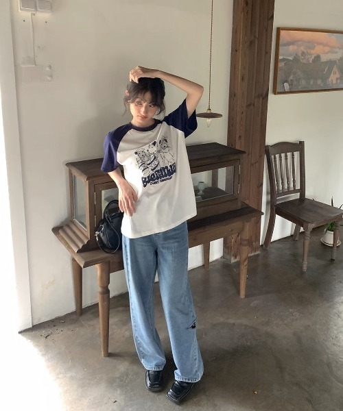 GEMEDA（ジェメダ）の「新色追加/猫 プリント半袖Tシャツ（Tシャツ/カットソー・レディース・ライトグレー/ホワイト・M）」の15枚目の写真