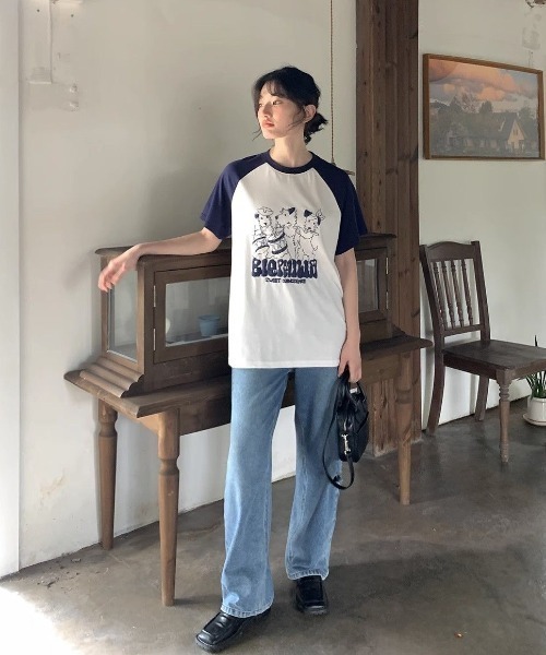 GEMEDA（ジェメダ）の「新色追加/猫 プリント半袖Tシャツ（Tシャツ/カットソー・レディース・ライトグレー/ホワイト・M）」の18枚目の写真