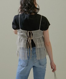 SALON adam et rope' | 【WEB限定】2WAYメロンチュールキャミソール/ビスチェ(キャミソール)