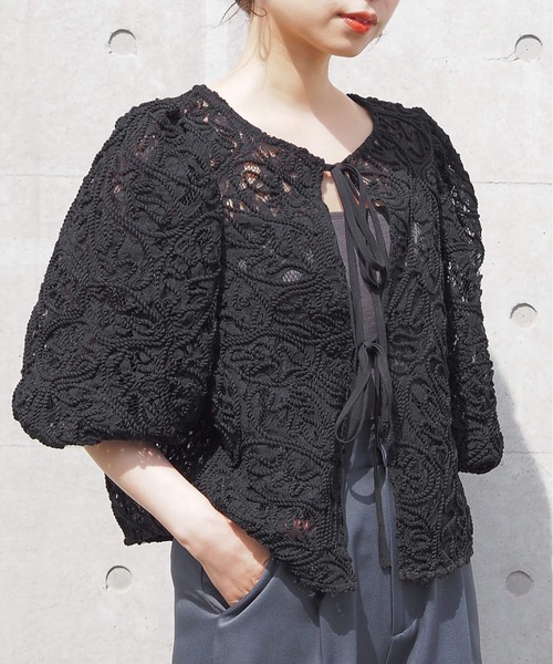 tiptop(ティップトップ)の「アソートシアーレース前後2wayブラウス(シャツ/ブラウス・レディース・ホワイト系その他/ブラック/オフホワイト/ブラック系その他・FREE)」の4枚目の写真