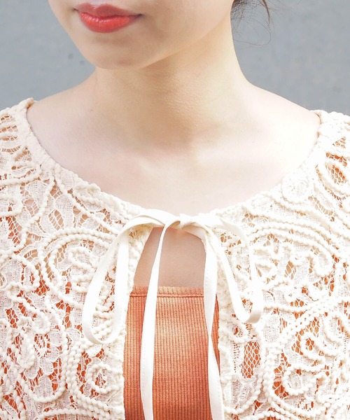 tiptop(ティップトップ)の「アソートシアーレース前後2wayブラウス(シャツ/ブラウス・レディース・ホワイト系その他/ブラック/オフホワイト/ブラック系その他・FREE)」の21枚目の写真