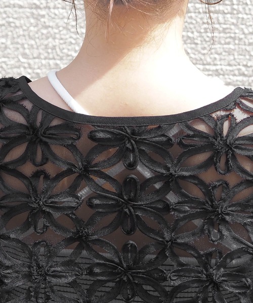 tiptop(ティップトップ)の「アソートシアーレース前後2wayブラウス(シャツ/ブラウス・レディース・ホワイト系その他/ブラック/オフホワイト/ブラック系その他・FREE)」の11枚目の写真