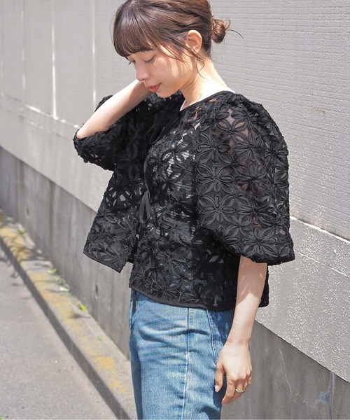 tiptop(ティップトップ)の「アソートシアーレース前後2wayブラウス(シャツ/ブラウス・レディース・ホワイト系その他/ブラック/オフホワイト/ブラック系その他・FREE)」の15枚目の写真