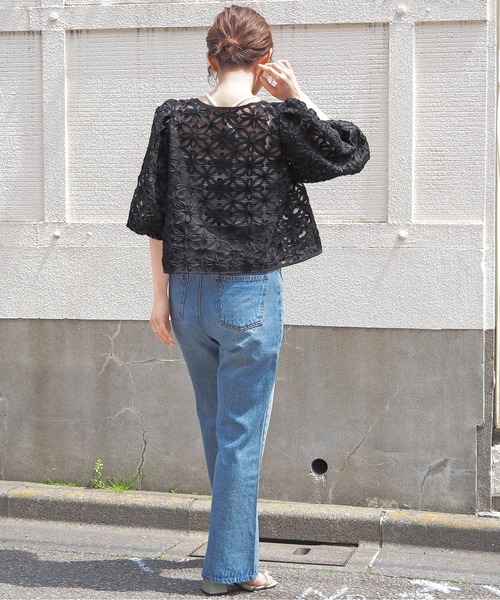 tiptop(ティップトップ)の「アソートシアーレース前後2wayブラウス(シャツ/ブラウス・レディース・ホワイト系その他/ブラック/オフホワイト/ブラック系その他・FREE)」の13枚目の写真