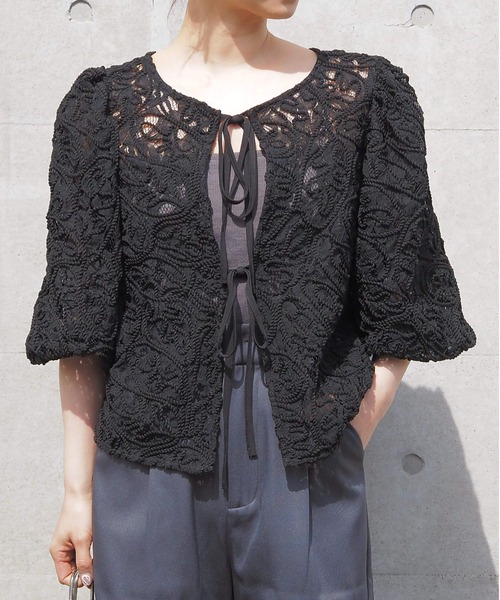 tiptop(ティップトップ)の「アソートシアーレース前後2wayブラウス(シャツ/ブラウス・レディース・ホワイト系その他/ブラック/オフホワイト/ブラック系その他・FREE)」の8枚目の写真