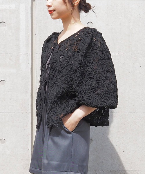 tiptop(ティップトップ)の「アソートシアーレース前後2wayブラウス(シャツ/ブラウス・レディース・ホワイト系その他/ブラック/オフホワイト/ブラック系その他・FREE)」の5枚目の写真