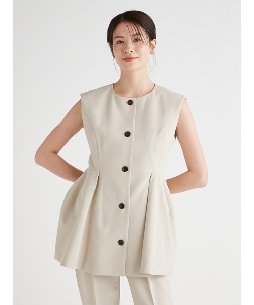 CELFORD（セルフォード）の「ペプラムセットアップ（ワンピース・レディース・ブラック/ベージュ/グレー・38/36）」の6枚目の写真