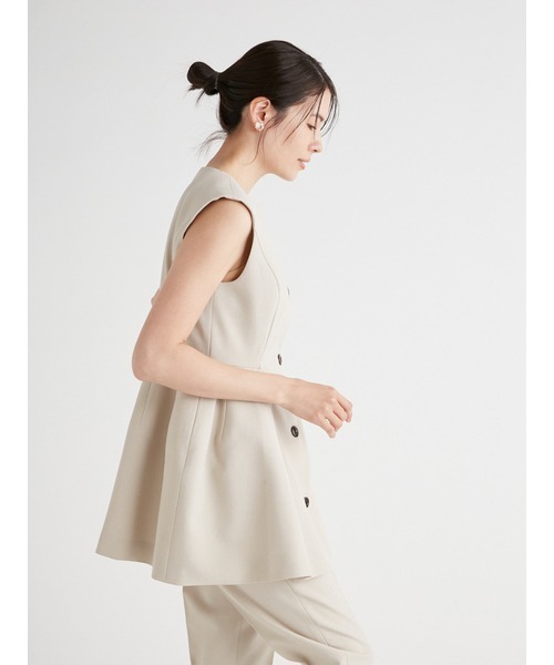 CELFORD（セルフォード）の「ペプラムセットアップ（ワンピース・レディース・ブラック/ベージュ/グレー・38/36）」の8枚目の写真