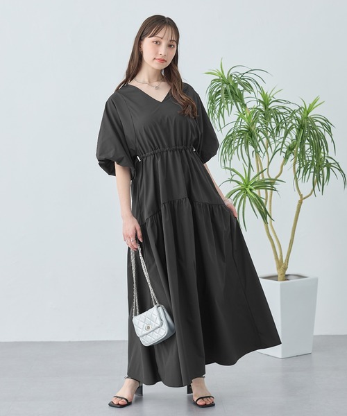 INGNI（イング）の「ドロストギャザーバルーンスリーブ／ワンピース（ワンピース・レディース・オフホワイト/ピンク/ブラック・M）」の5枚目の写真