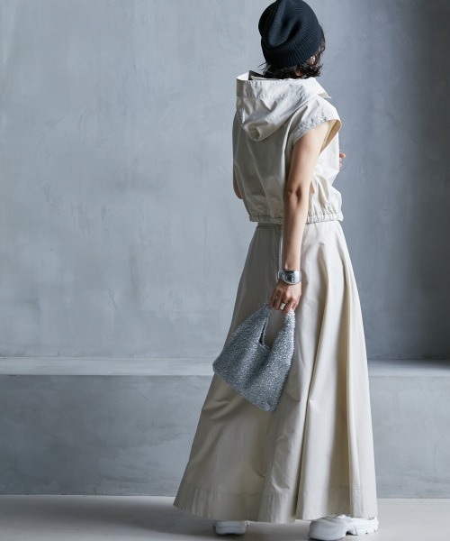 GEVS.(ジェイヴィス)の「 フレアマキシスカート <大きいサイズ有>GEVS.(スカート・レディース・ベージュ/オレンジ/ブラック・LL/L/M/5L/4L/3L)」の9枚目の写真