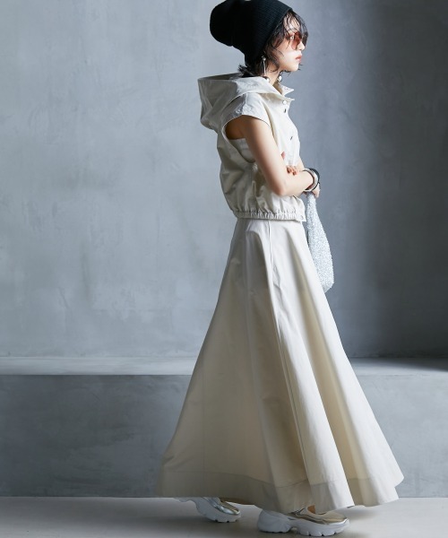 GEVS.(ジェイヴィス)の「 フレアマキシスカート <大きいサイズ有>GEVS.(スカート・レディース・ベージュ/オレンジ/ブラック・LL/L/M/5L/4L/3L)」の10枚目の写真