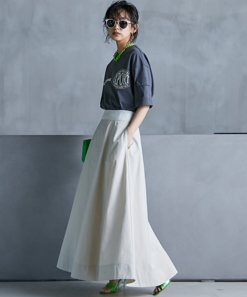 GEVS.(ジェイヴィス)の「 フレアマキシスカート <大きいサイズ有>GEVS.(スカート・レディース・ベージュ/オレンジ/ブラック・LL/L/M/5L/4L/3L)」の12枚目の写真