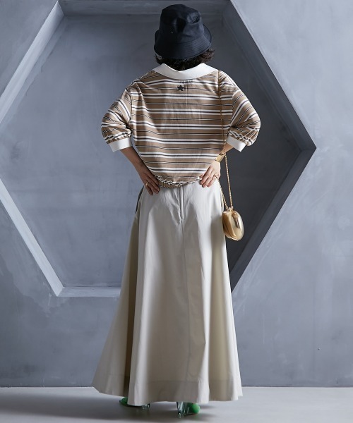 GEVS.(ジェイヴィス)の「 フレアマキシスカート <大きいサイズ有>GEVS.(スカート・レディース・ベージュ/オレンジ/ブラック・LL/L/M/5L/4L/3L)」の14枚目の写真