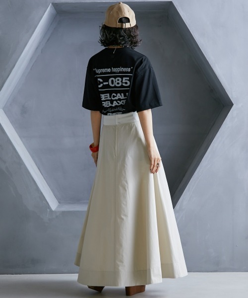 GEVS.(ジェイヴィス)の「 フレアマキシスカート <大きいサイズ有>GEVS.(スカート・レディース・ベージュ/オレンジ/ブラック・LL/L/M/5L/4L/3L)」の16枚目の写真