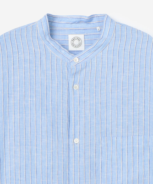 ORCIVAL（オーシバル）の「ORCIVAL | リネン バックギャザーシャツ STRIPE MEN（シャツ/ブラウス・メンズ・ブルー系その他/ベージュ系その他・4/5）」の10枚目の写真