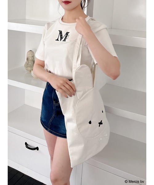 MIIA（ミーア）の「miffy パールロゴTシャツ（Tシャツ/カットソー・レディース・オフホワイト/ブラック・FREE）」の21枚目の写真