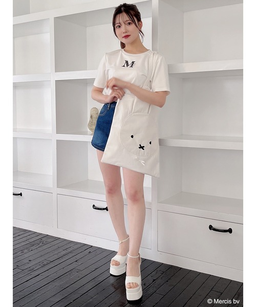 MIIA（ミーア）の「miffy パールロゴTシャツ（Tシャツ/カットソー・レディース・オフホワイト/ブラック・FREE）」の13枚目の写真