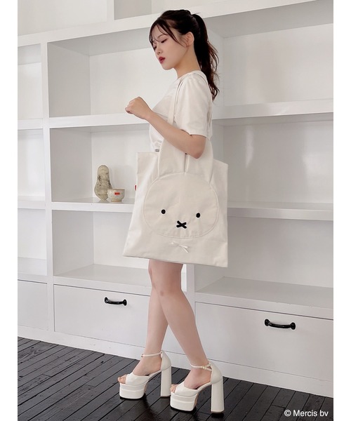 MIIA（ミーア）の「miffy パールロゴTシャツ（Tシャツ/カットソー・レディース・オフホワイト/ブラック・FREE）」の14枚目の写真