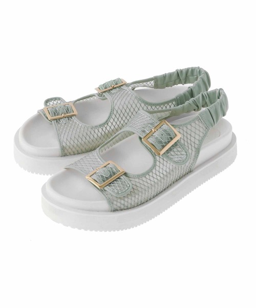 31 Sons de mode(トランテアン ソン ドゥ モード)の「シアーリカバリーサンダル(サンダル・レディース・グリーン/ブラック/オフホワイト・S/M/L)」の3枚目の写真