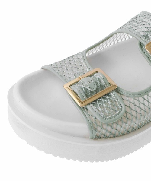 31 Sons de mode(トランテアン ソン ドゥ モード)の「シアーリカバリーサンダル(サンダル・レディース・グリーン/ブラック/オフホワイト・S/M/L)」の9枚目の写真