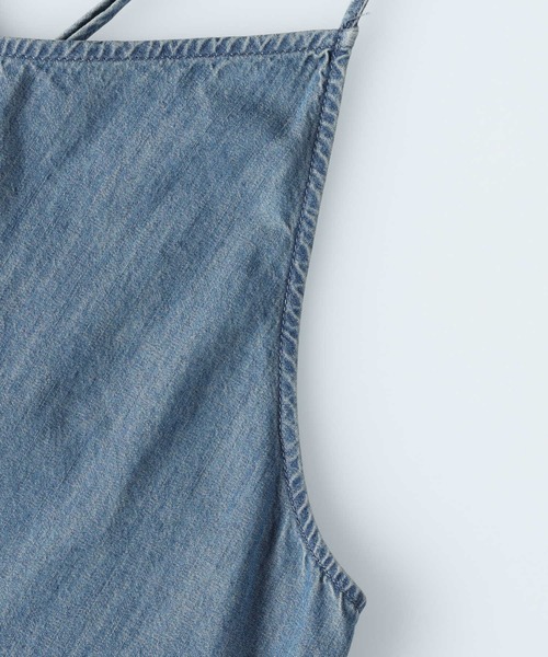 BACK NUMBER(バックナンバー)の「【BACK NUMBER】ライトオンスデニムキャミワンピース(シャツワンピース・レディース・ダークインディゴブルー・XL/M/L)」の8枚目の写真
