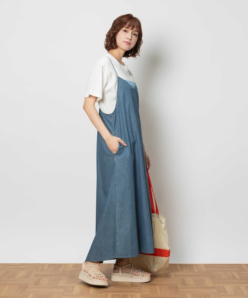 BACK NUMBER(バックナンバー)の「【BACK NUMBER】ライトオンスデニムキャミワンピース(シャツワンピース・レディース・ダークインディゴブルー・XL/M/L)」の3枚目の写真